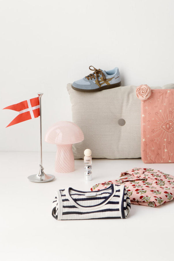 Mushroom bordlampe, rosa - H23 cm.